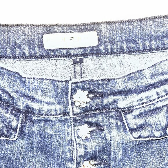 Vintage Y2K Tommy Hilfiger Low Rise Flare Rhinestone Jeans Size 5 Button Fly - Picture 6 of 7